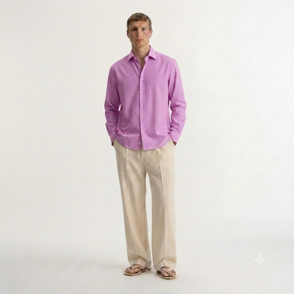 The Pink Dragonfruit - Casual crop fit shirt