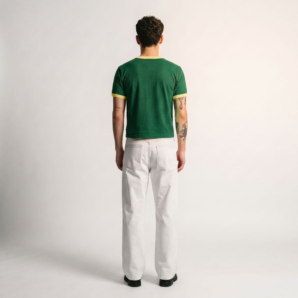 Pistachio Cream Ringer Tee