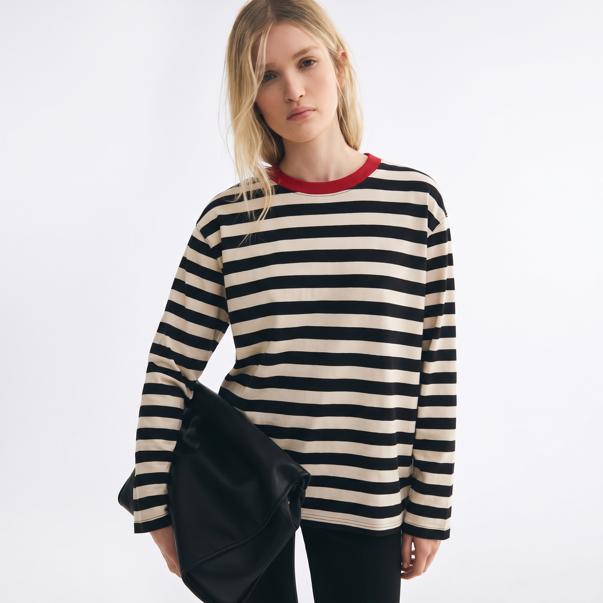 Oreo Club – Striped Oversized T-Shirt