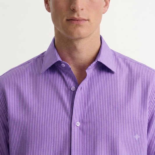 Lavender - Casual crop fit shirt
