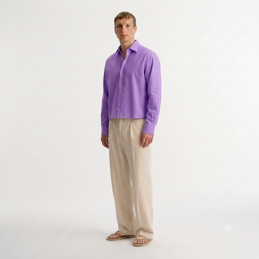 The Mulberry Swirl - Casual crop fit shirt