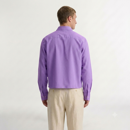 Lavender - Casual crop fit shirt