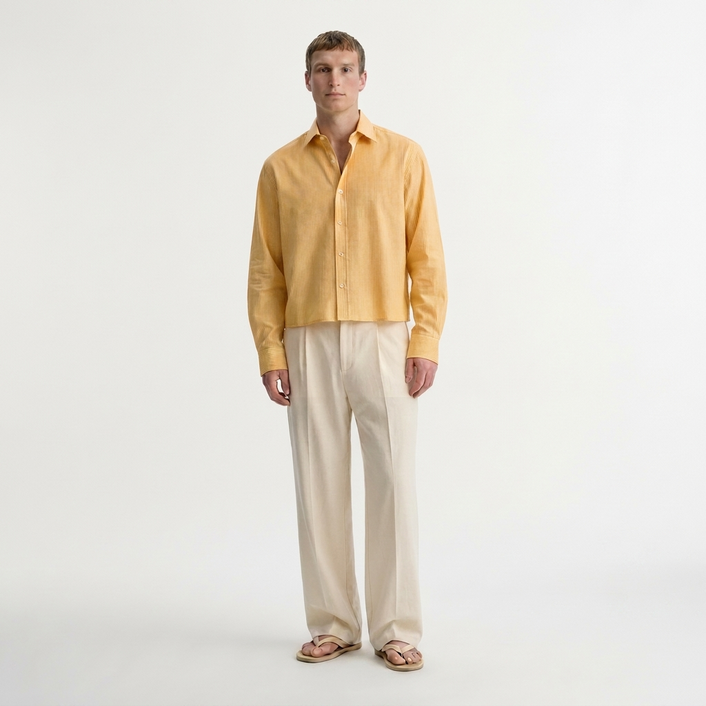 The orange lemonade - casual crop fit shirt