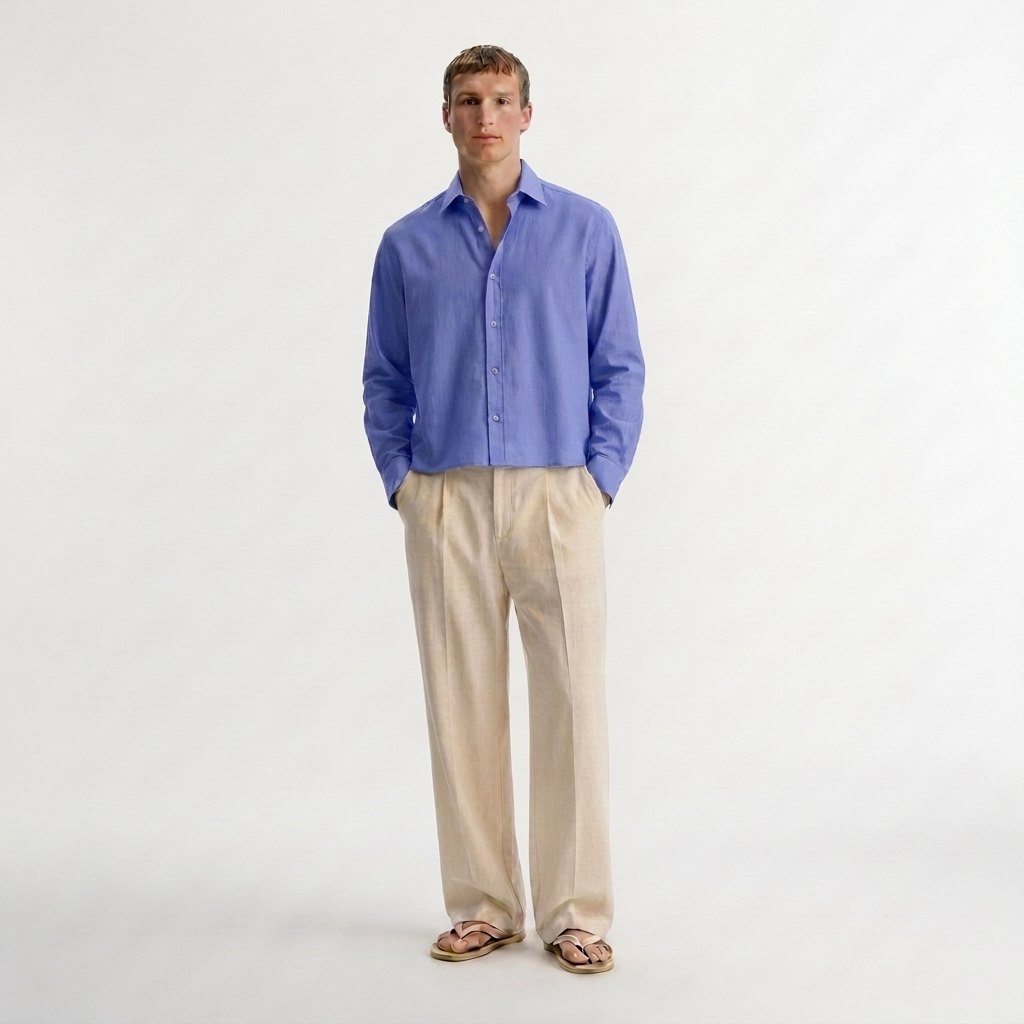 The blueberry waffle– casual crop fit shirt
