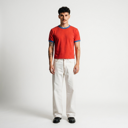 The watermelon slush-crop fit ringer tees