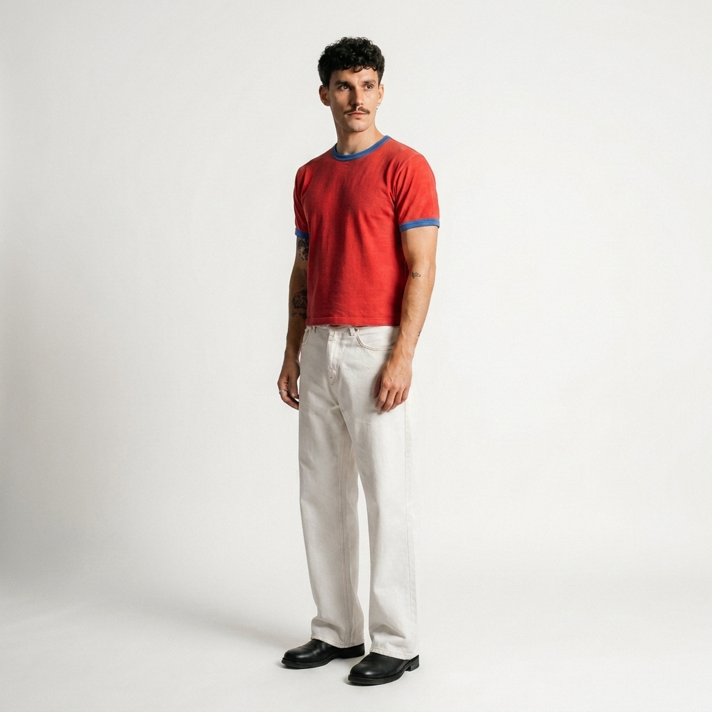 The watermelon slush-crop fit ringer tees