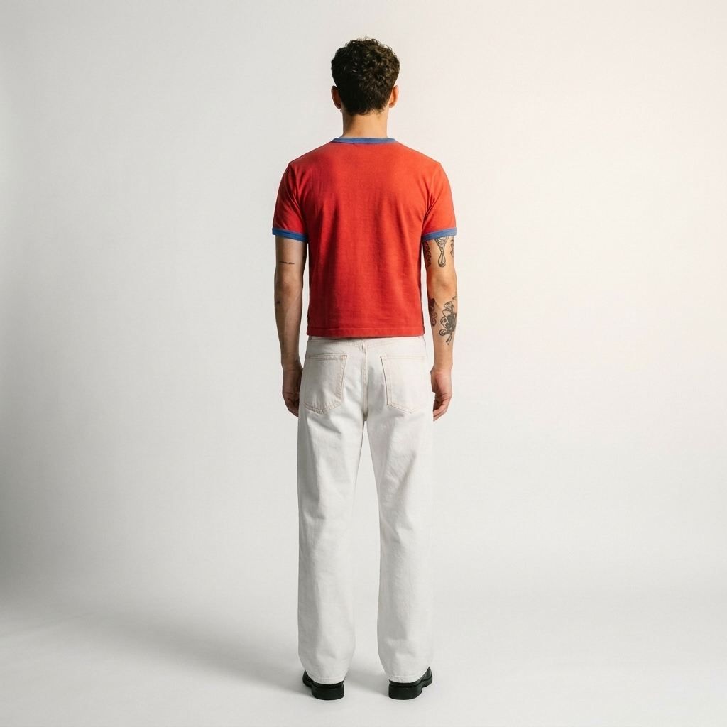 The watermelon slush-crop fit ringer tees