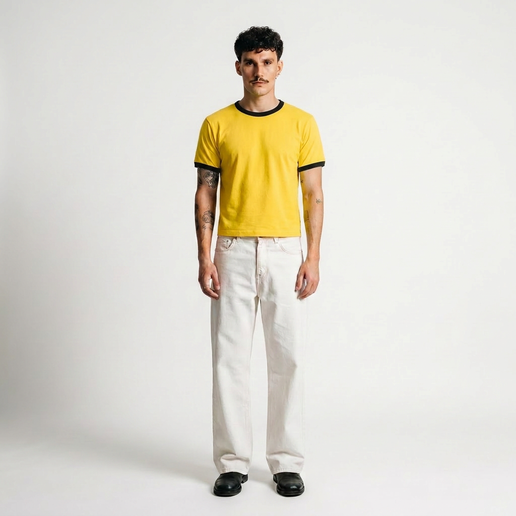 mango gelato-Crop fit ringer tees