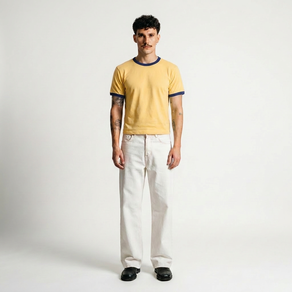 Peach ‘N Cream-crop fit ringer tees