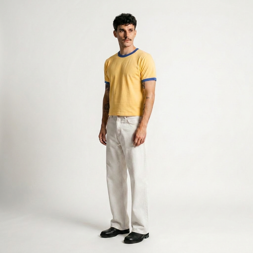 Peach ‘N Cream-crop fit ringer tees