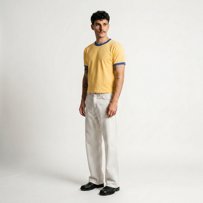 Peach ‘N Cream-crop fit ringer tees