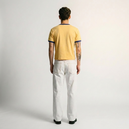 Peach ‘N Cream-crop fit ringer tees