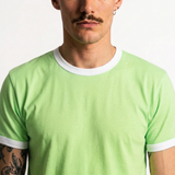 Matcha swirl-crop fit ringer tees