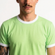 Matcha swirl-crop fit ringer tees