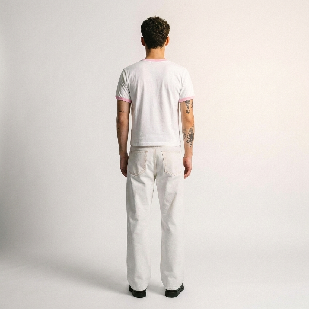 Marshmellow fluff- Crop fit ringer tees