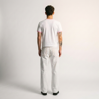 Marshmellow fluff- Crop fit ringer tees