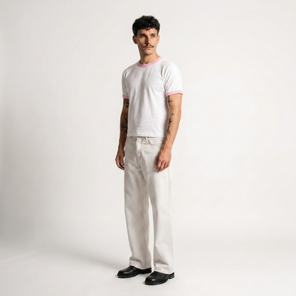 Marshmellow fluff- Crop fit ringer tees