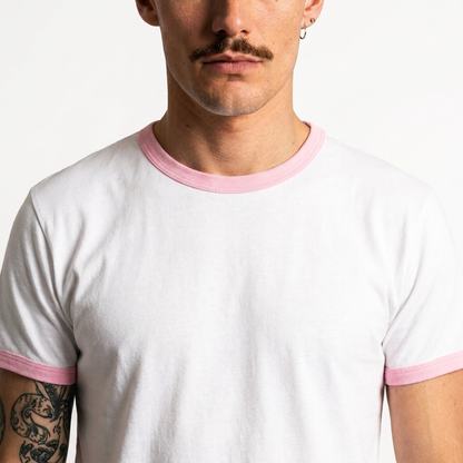 Marshmellow fluff- Crop fit ringer tees