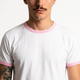 Marshmellow fluff- Crop fit ringer tees