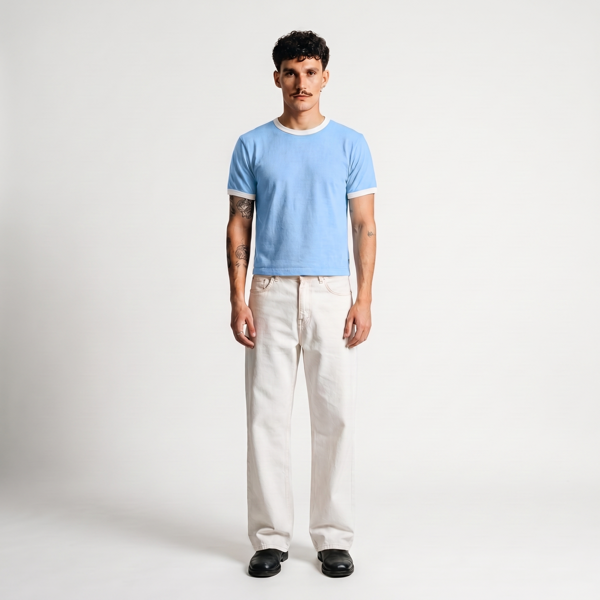 Blueberry Cream Ringer Tee