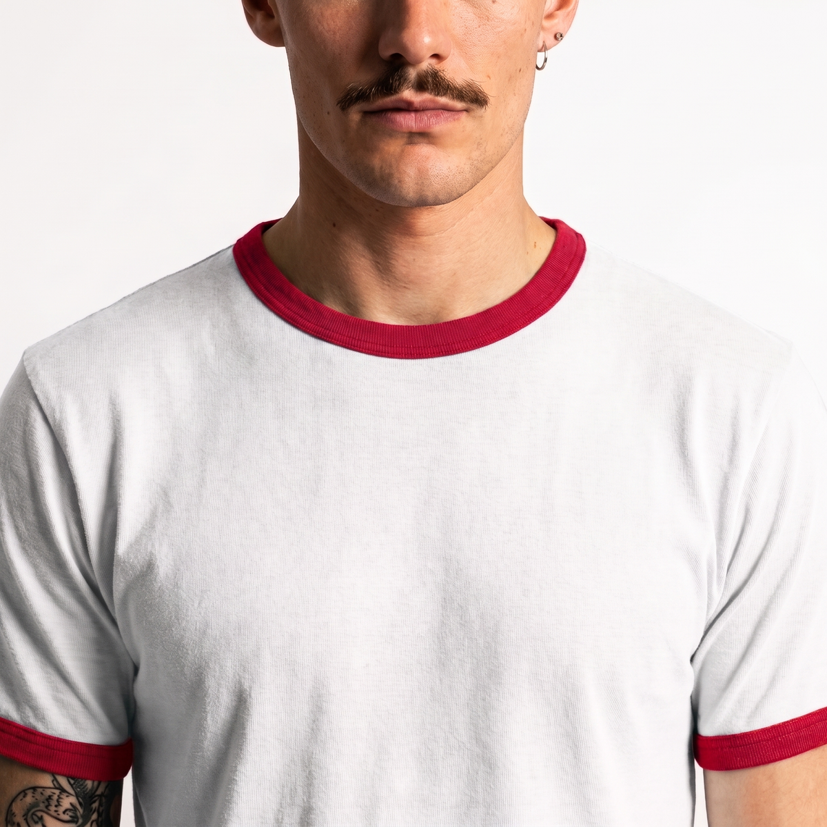 Peach Cream Ringer Tee