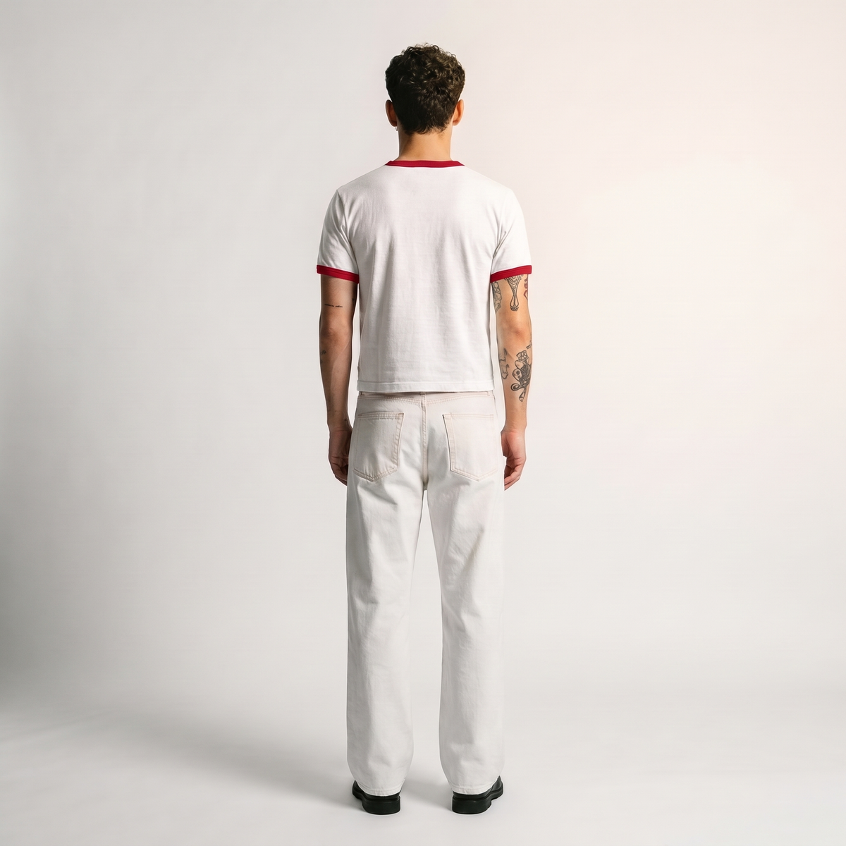 Peach Cream Ringer Tee