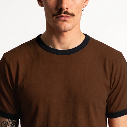 Chocolate Fudge Ringer Tee