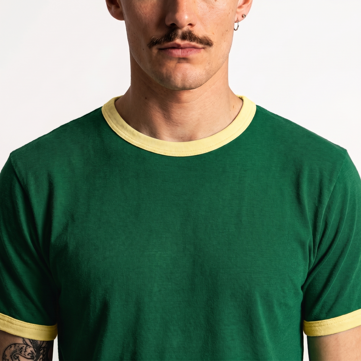 Pistachio Cream Ringer Tee