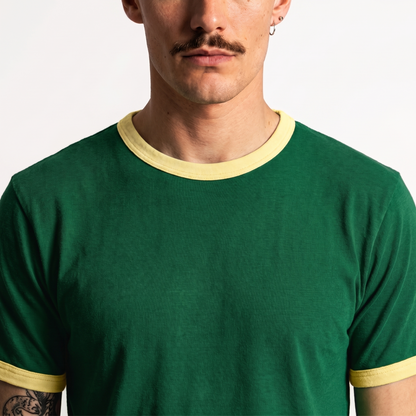 Pistachio Cream Ringer Tee