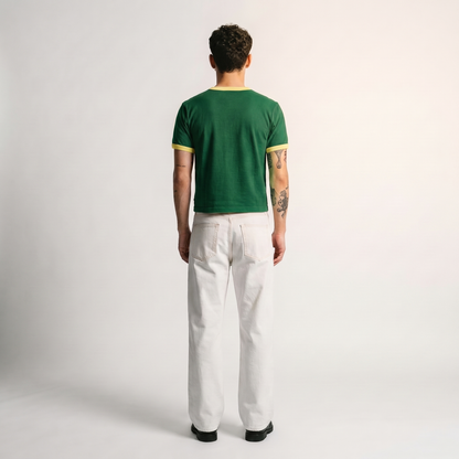 Pistachio Cream Ringer Tee