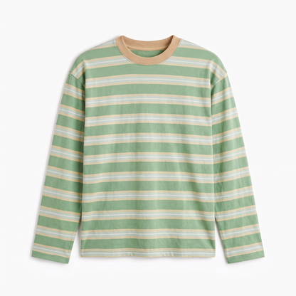 Kiwi Crush – Striped Oversized T-Shirt