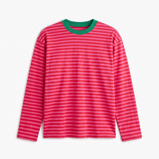 Bubblegum Baby – Striped Oversized T-Shirt
