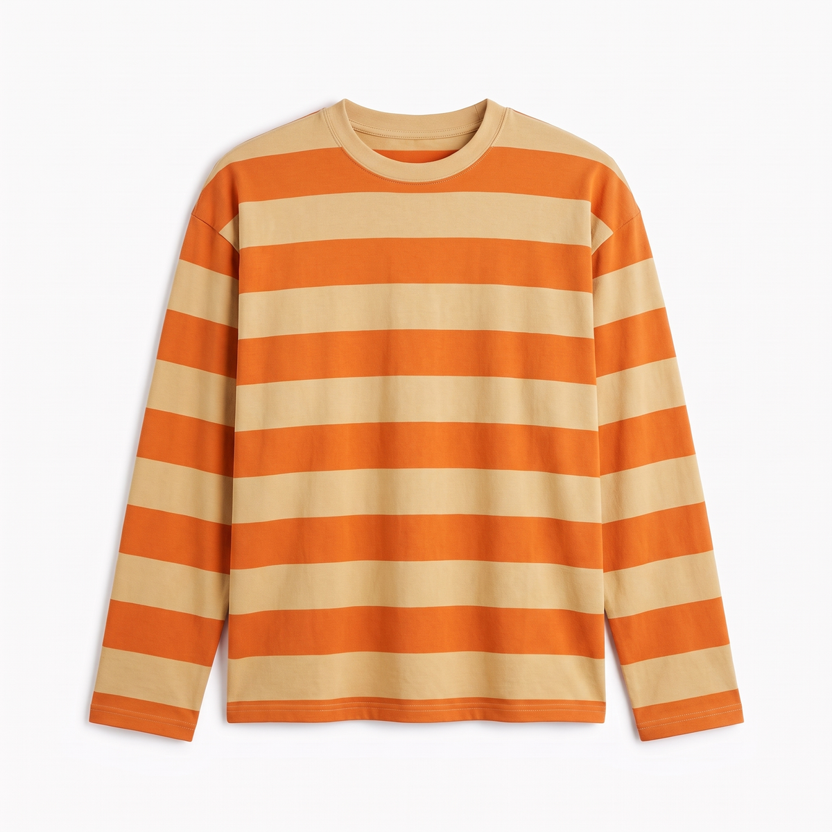 Peach Fizz – Striped Oversized T-Shirt