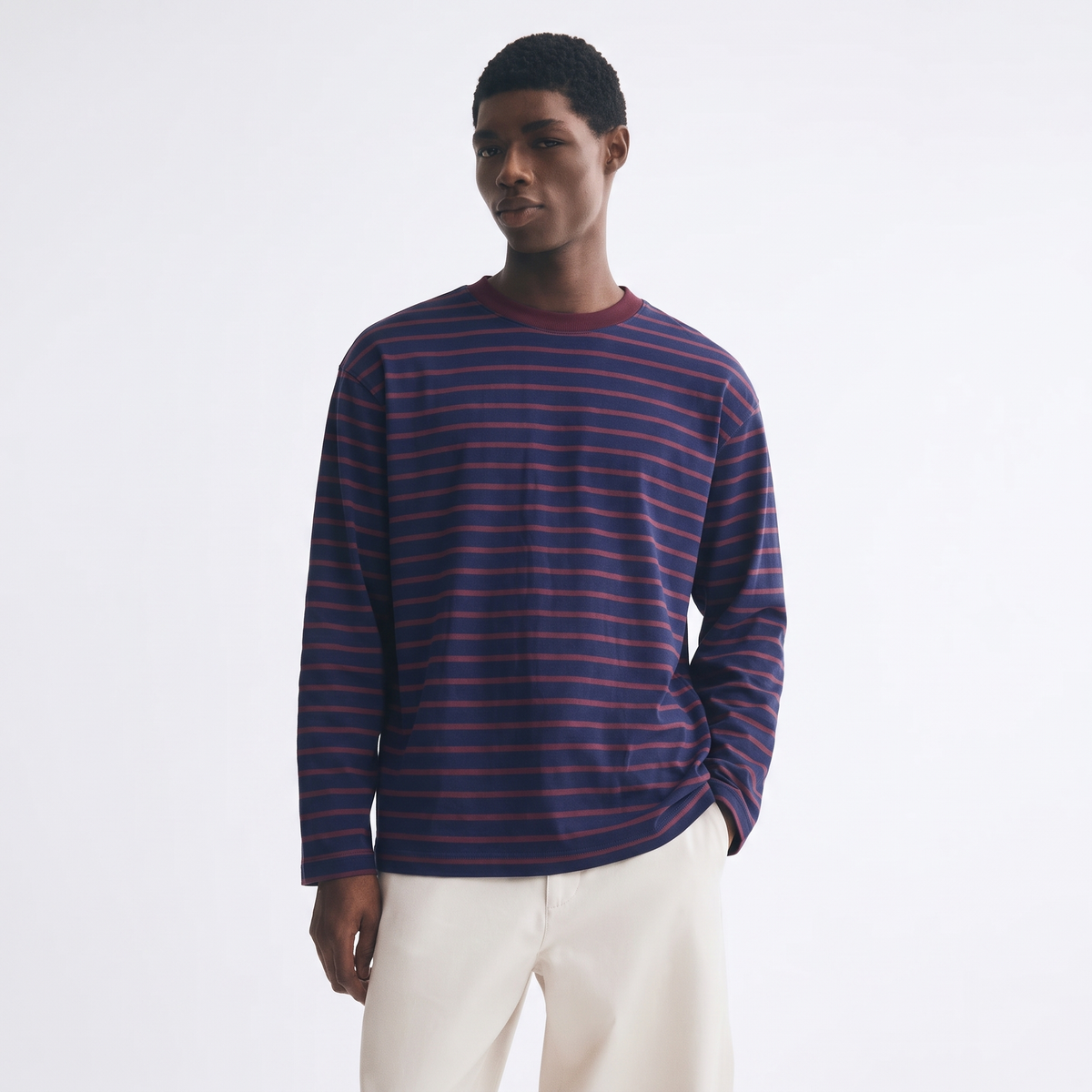 Brownie Bite – Striped Oversized T-Shirt