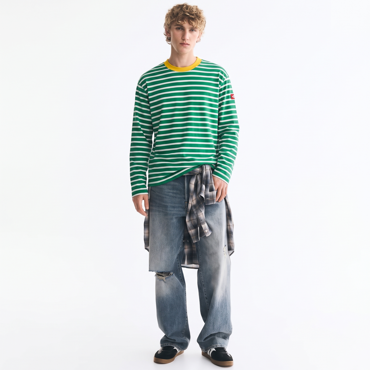 Lemon Drop – Striped Oversized T-Shirt