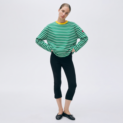 Lemon Drop – Striped Oversized T-Shirt
