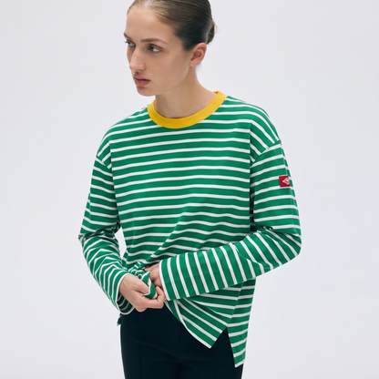 Lemon Drop – Striped Oversized T-Shirt