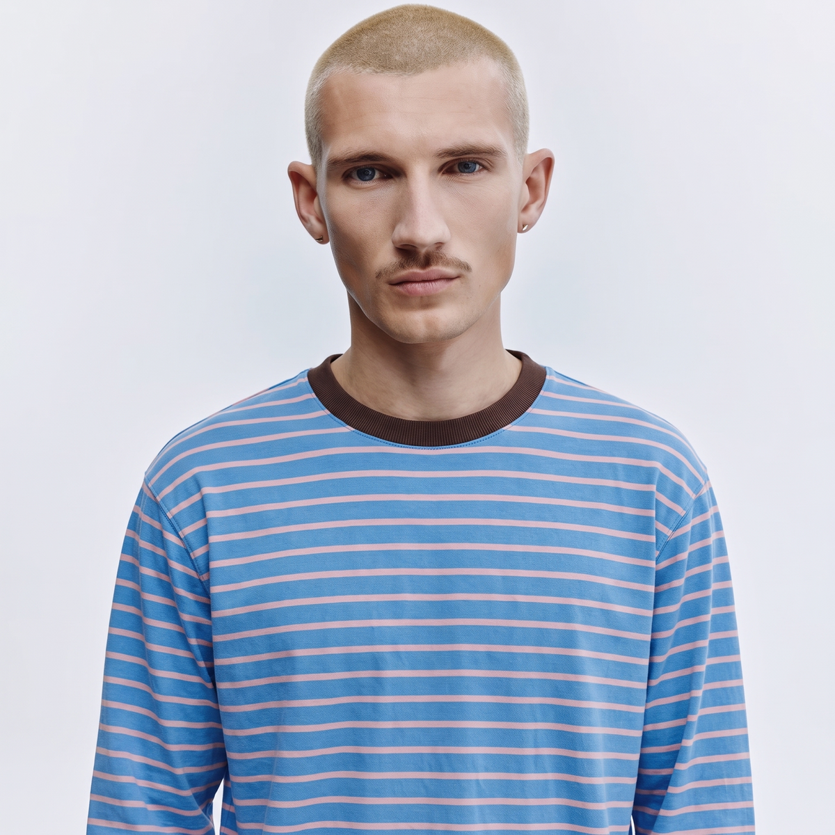 Blueberry Rush – Striped Oversized T-Shirt