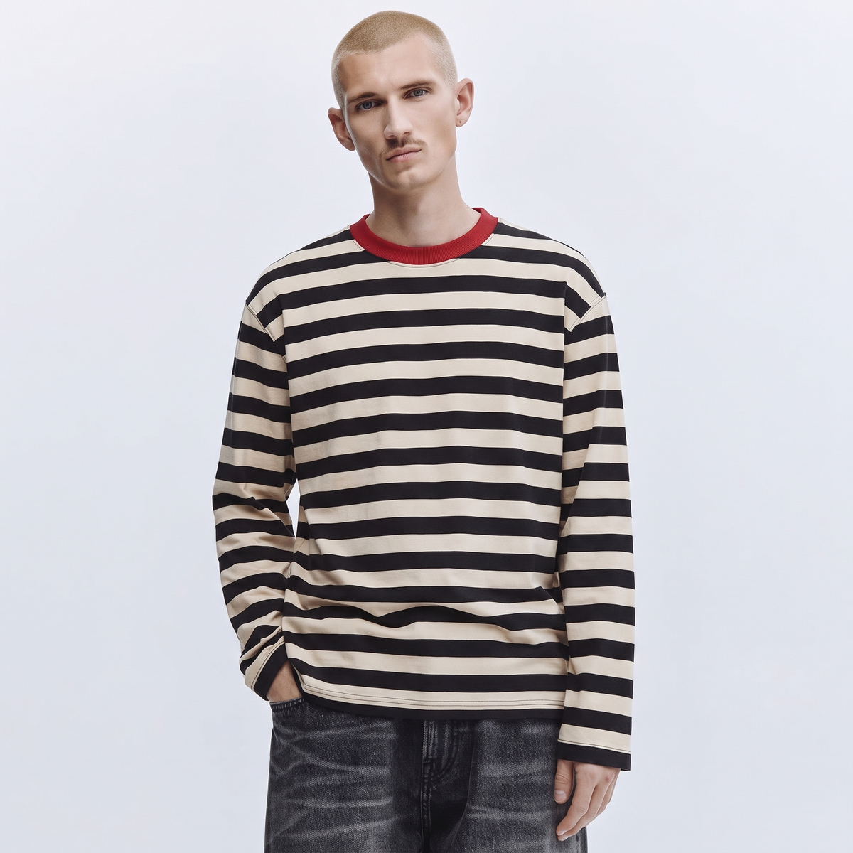 Oreo Club – Striped Oversized T-Shirt