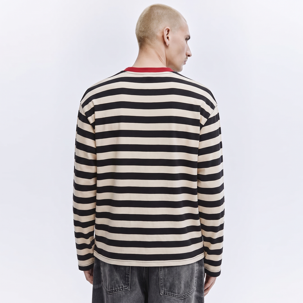 Oreo Club – Striped Oversized T-Shirt
