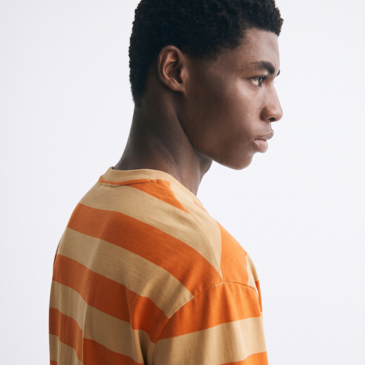 Peach Fizz – Striped Oversized T-Shirt