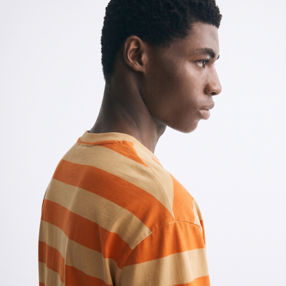 Peach Fizz – Striped Oversized T-Shirt