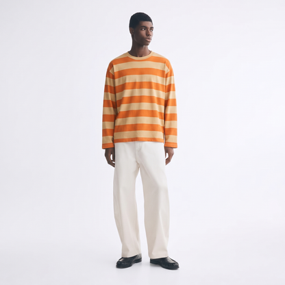 Peach Fizz – Striped Oversized T-Shirt