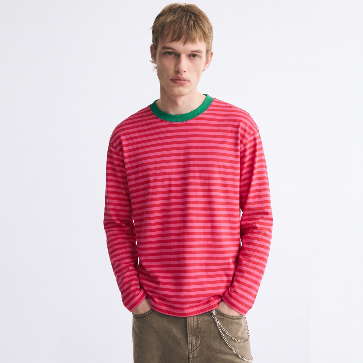 Bubblegum Baby – Striped Oversized T-Shirt