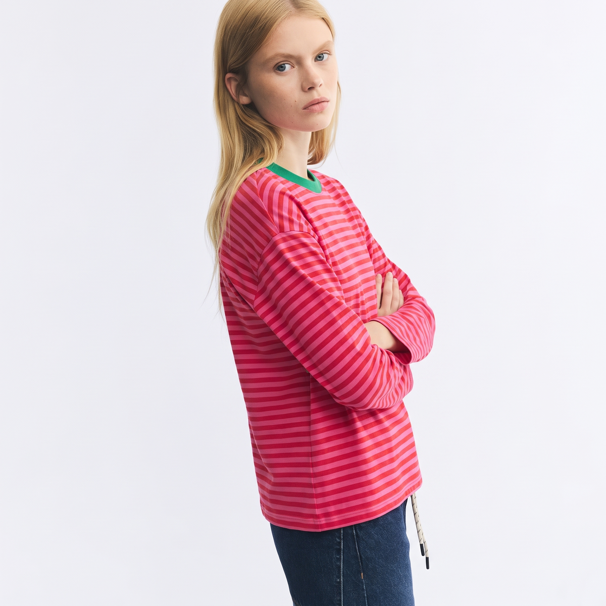 Bubblegum Baby – Striped Oversized T-Shirt