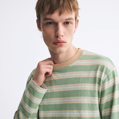Kiwi Crush – Striped Oversized T-Shirt