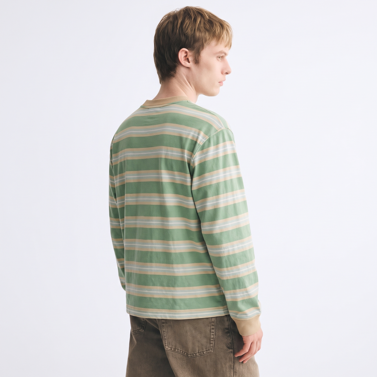 Kiwi Crush – Striped Oversized T-Shirt