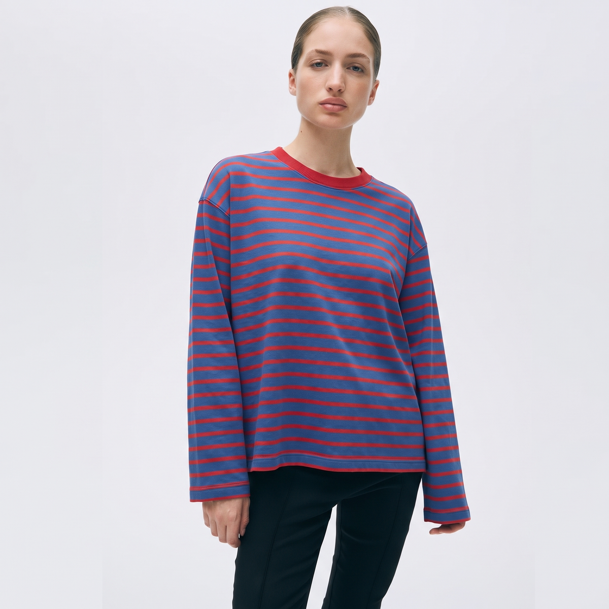 Plum Cake – Striped Oversized T-Shirt
