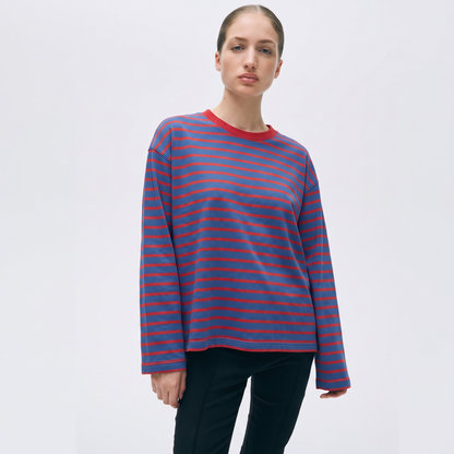 Plum Cake – Striped Oversized T-Shirt
