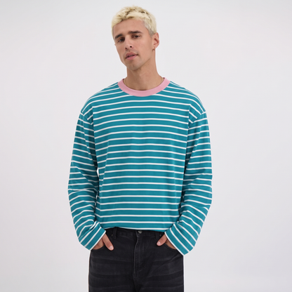 Mint Chip – Striped Oversized T-Shirt